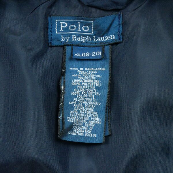 Doudoune enfant manches longues marine Polo Ralph Lauren Col Montant QWE0405