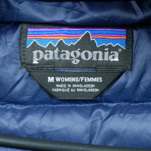 Doudoune femme manches longues marine Patagonia Col Montant QWE2122