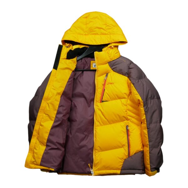 Doudoune homme manches longues jaune Asics Col Montant QWE3626