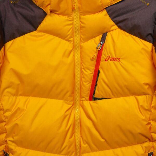 Doudoune homme manches longues jaune Asics Col Montant QWE3626
