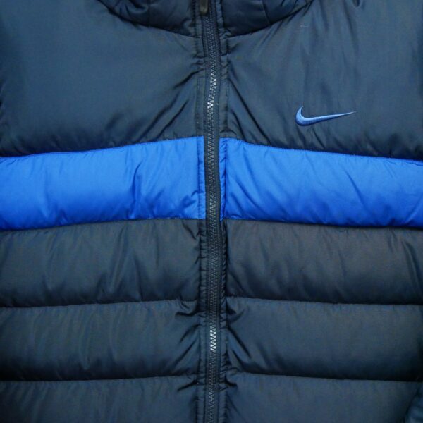 Doudoune homme manches longues marine Nike Col Montant QWE1238