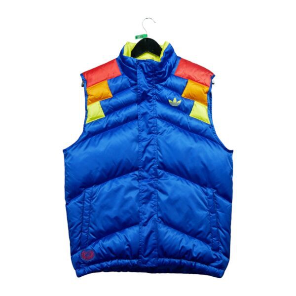 Doudoune homme sans manches bleu Adidas Col Montant QWE0195