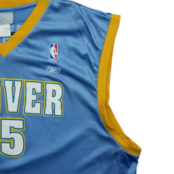 Maillot manches courtes homme bleu clair Reebok Equipe Nuggets de Denver QWE1578