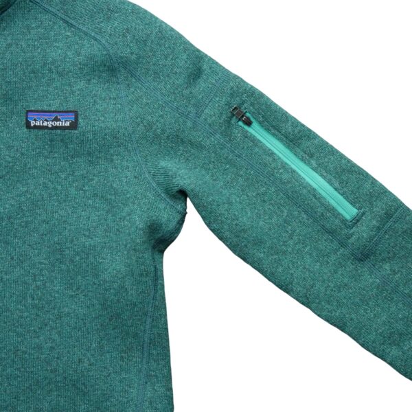 Pull polaires femme manches longues turquoise Patagonia Motif chine Col Montant QWE3800