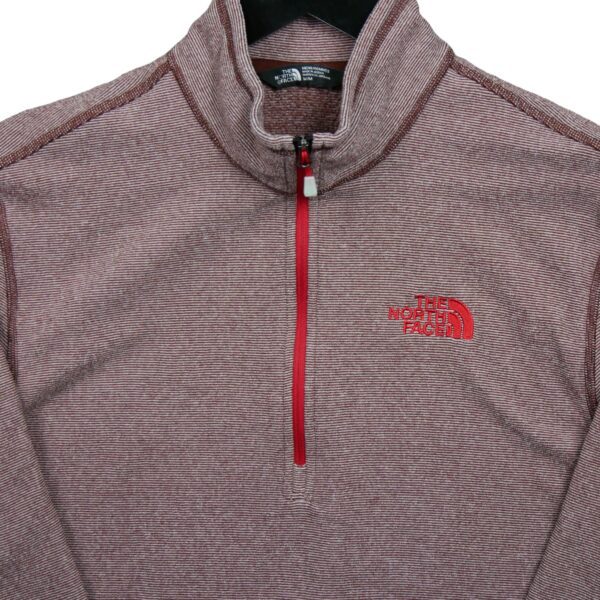 Pull polaires homme manches longues bordeaux The North Face Motif chine Col Montant QWE3213