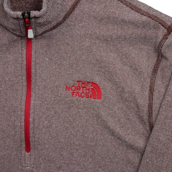 Pull polaires homme manches longues bordeaux The North Face Motif chine Col Montant QWE3213