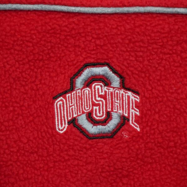 Pull polaires homme manches longues rouge Starter Col Rond Equipe Ohio State QWE3131