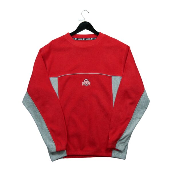 Pull polaires homme manches longues rouge Starter Col Rond Equipe Ohio State QWE3131