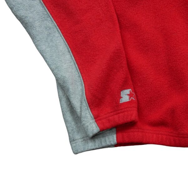 Pull polaires homme manches longues rouge Starter Col Rond Equipe Ohio State QWE3131