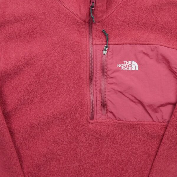 Pull polaires homme manches longues rouge The North Face Col Montant QWE0344