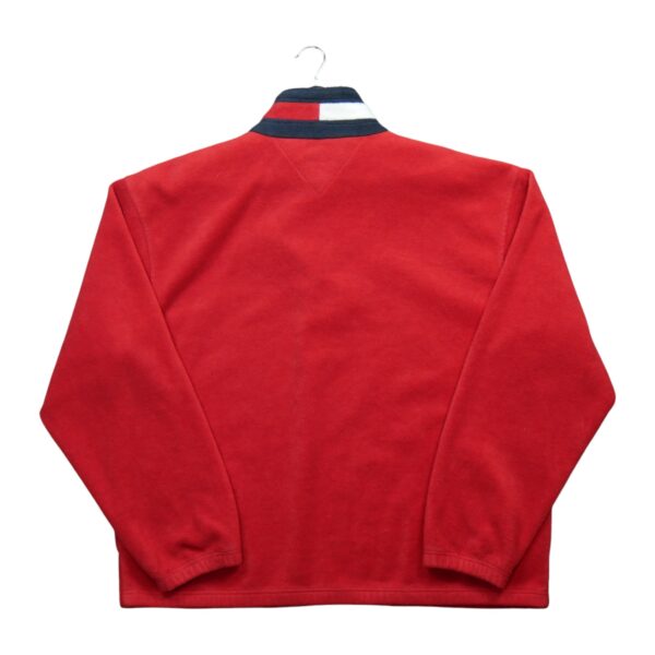 Pull polaires homme manches longues rouge Tommy Hilfiger Col Montant QWE3727