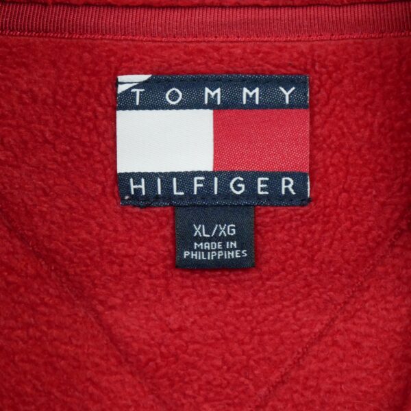 Pull polaires homme manches longues rouge Tommy Hilfiger Col Montant QWE3727