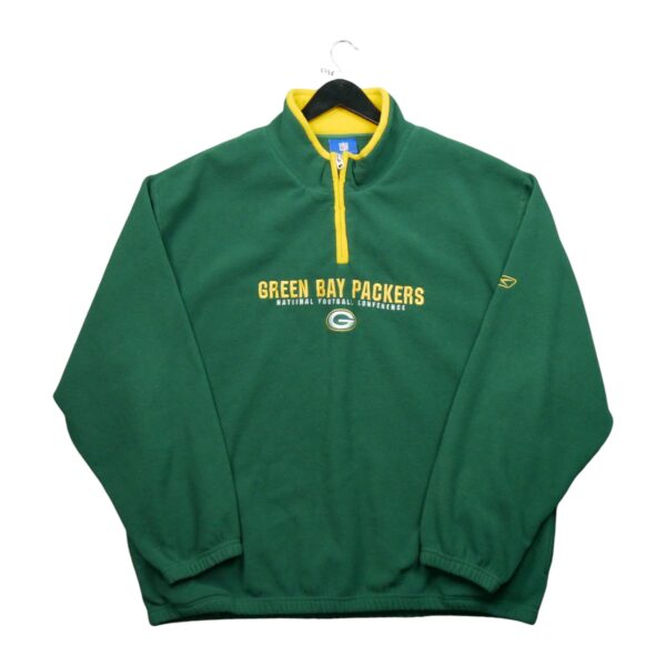 Pull polaires homme manches longues vert NFL Team Apparel Col Montant Equipe Green Bay Packers QWE3736