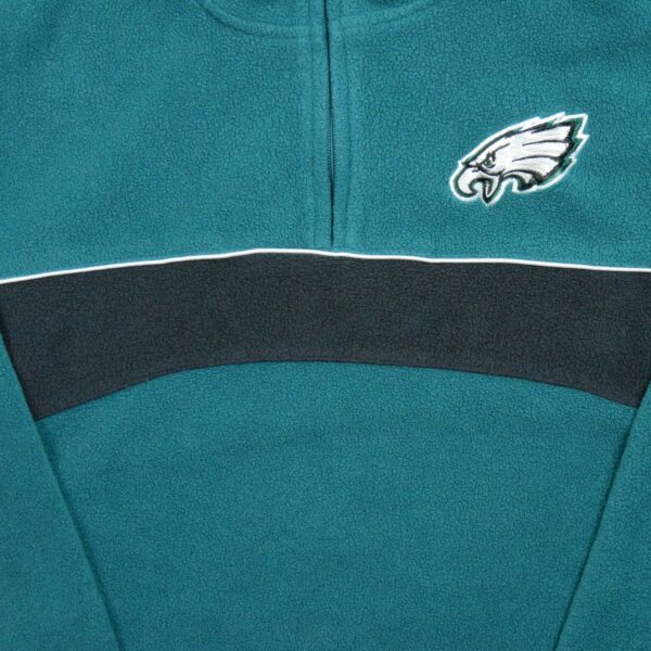 Pull polaires homme manches longues vert NFL Team Apparel Col Montant Equipe Philadelphia Eagles QWE3202
