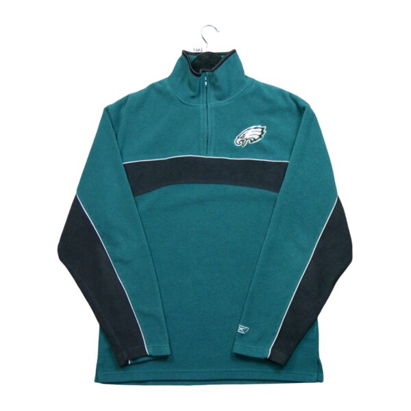 Pull polaires homme manches longues vert NFL Team Apparel Col Montant Equipe Philadelphia Eagles QWE3202