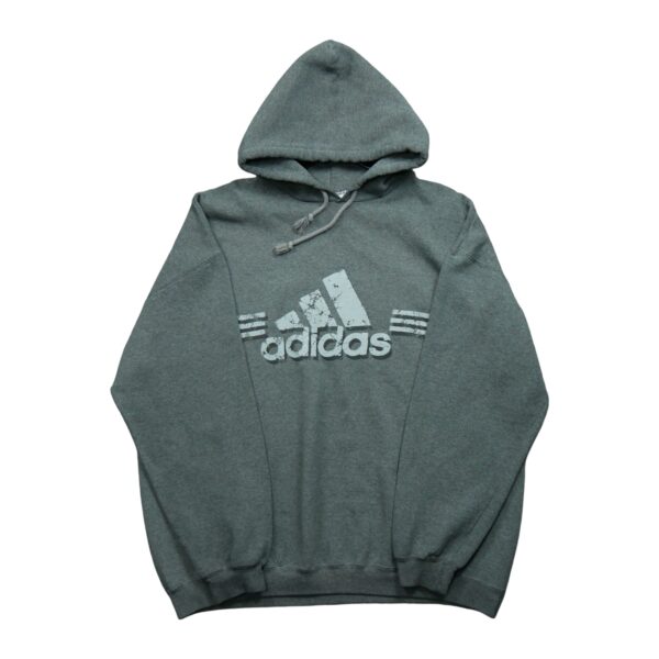 Sweat a capuche homme manches longues gris Adidas Motif chine Col Rond QWE0055