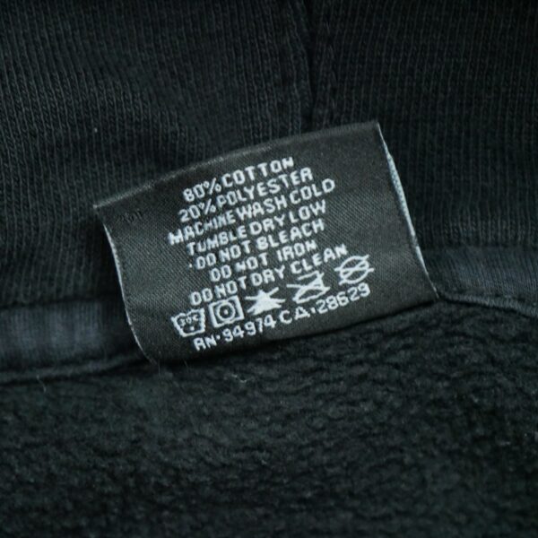 Sweat a capuche homme manches longues noir Vintage Motif imprime Col Rond QWE2195