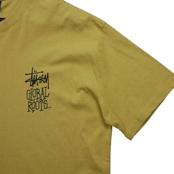 T shirt manches courtes homme beige Stussy Motif imprime Col Rond QWE3009