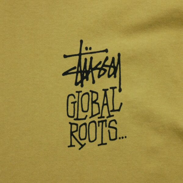T shirt manches courtes homme beige Stussy Motif imprime Col Rond QWE3009
