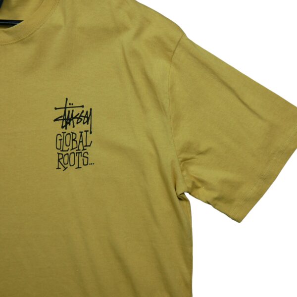 T shirt manches courtes homme beige Stussy Motif imprime Col Rond QWE3623