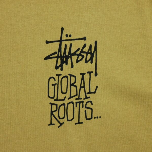 T shirt manches courtes homme beige Stussy Motif imprime Col Rond QWE3623