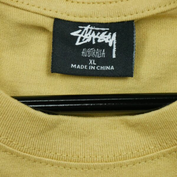 T shirt manches courtes homme beige Stussy Motif imprime Col Rond QWE3623