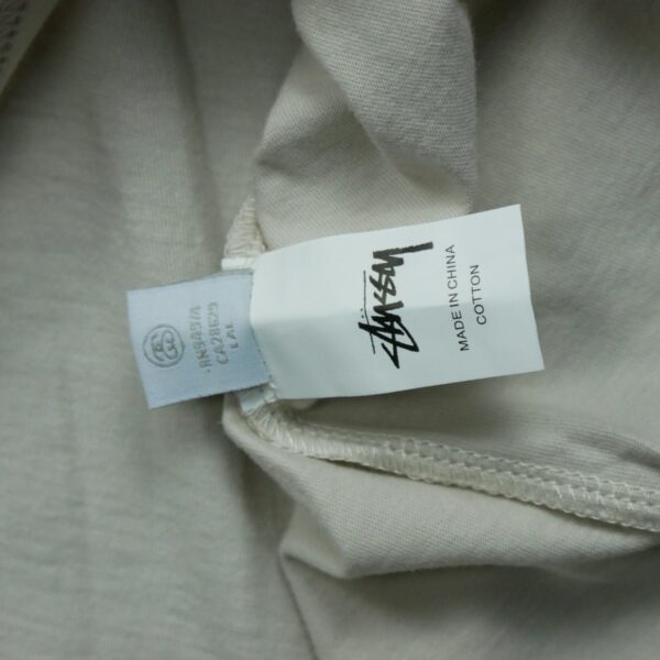 T shirt manches courtes homme beige Stussy Motif imprime Col Rond QWE3790