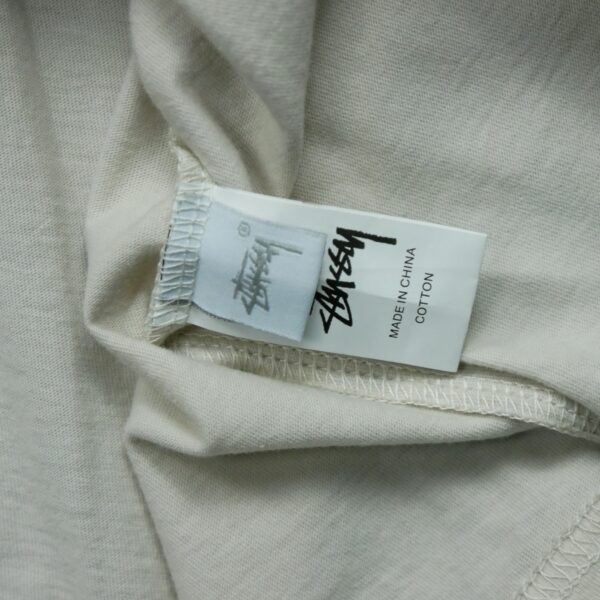 T shirt manches courtes homme beige Stussy Motif imprime Col Rond QWE3790