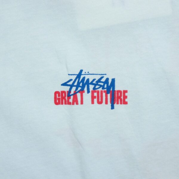 T shirt manches courtes homme blanc Stussy Motif imprime Col Rond QWE3269