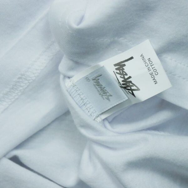 T shirt manches courtes homme blanc Stussy Motif imprime Col Rond QWE3269