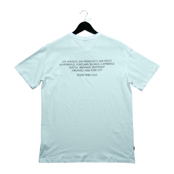 T shirt manches courtes homme blanc Stussy Motif imprime Col Rond QWE3552