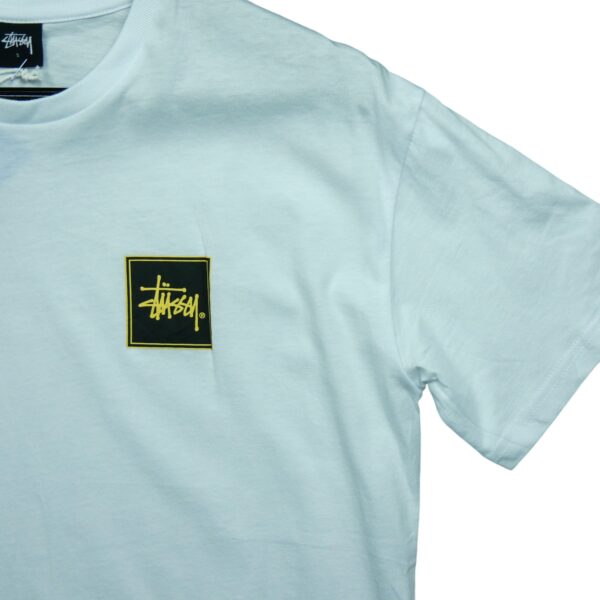 T shirt manches courtes homme blanc Stussy Motif imprime Col Rond QWE3552