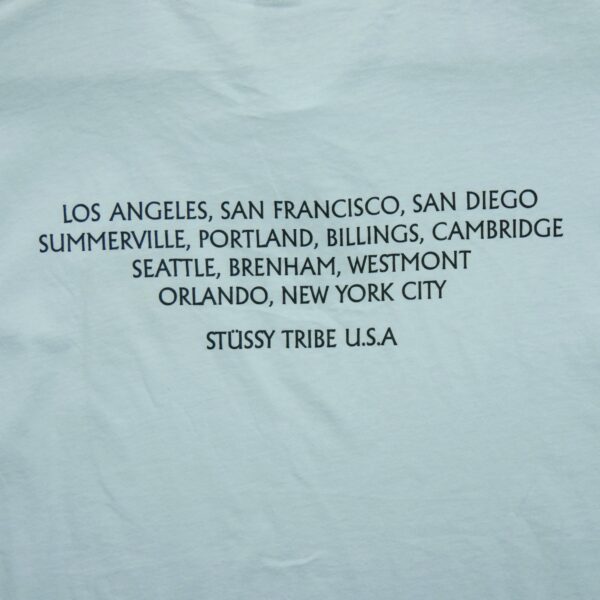 T shirt manches courtes homme blanc Stussy Motif imprime Col Rond QWE3552