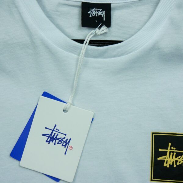 T shirt manches courtes homme blanc Stussy Motif imprime Col Rond QWE3552