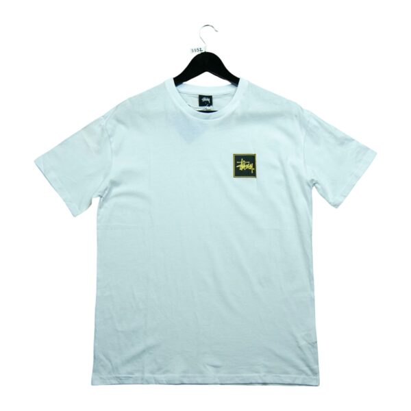T shirt manches courtes homme blanc Stussy Motif imprime Col Rond QWE3552