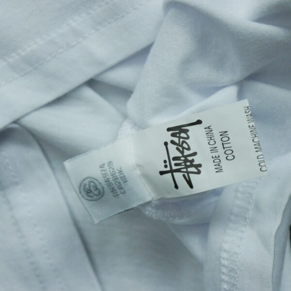 T shirt manches courtes homme blanc Stussy Motif imprime Col Rond QWE3552