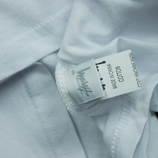 T shirt manches courtes homme blanc Stussy Motif imprime Col Rond QWE3552