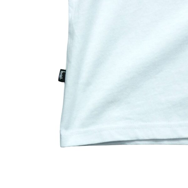 T shirt manches courtes homme blanc Stussy Motif imprime Col Rond QWE3624
