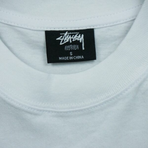 T shirt manches courtes homme blanc Stussy Motif imprime Col Rond QWE3624
