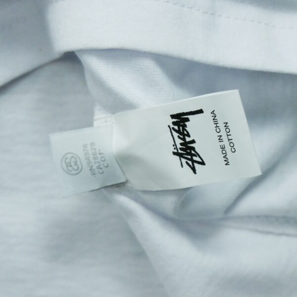 T shirt manches courtes homme blanc Stussy Motif imprime Col Rond QWE3624