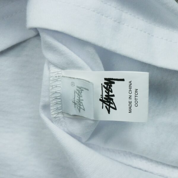 T shirt manches courtes homme blanc Stussy Motif imprime Col Rond QWE3624