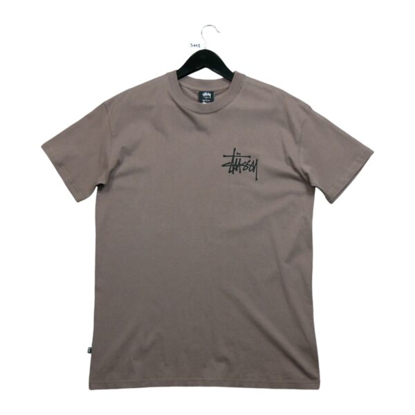 T shirt manches courtes homme marron Stussy Motif imprime Col Rond QWE3113