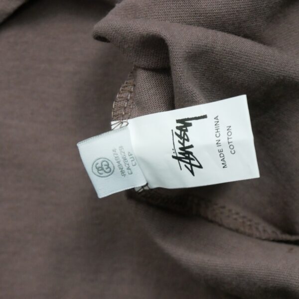 T shirt manches courtes homme marron Stussy Motif imprime Col Rond QWE3113