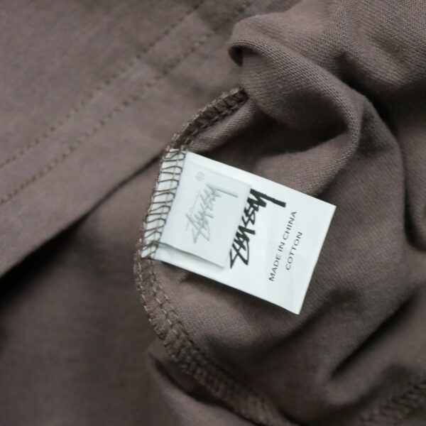 T shirt manches courtes homme marron Stussy Motif imprime Col Rond QWE3113