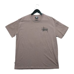 T shirt manches courtes homme marron Stussy Motif imprime Col Rond QWE3312