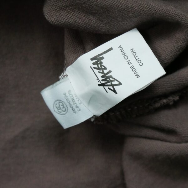 T shirt manches courtes homme marron Stussy Motif imprime Col Rond QWE3312