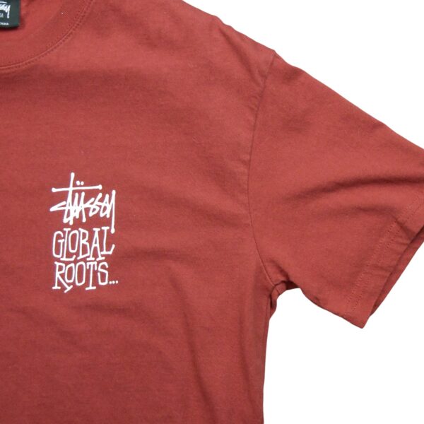 T shirt manches courtes homme marron Stussy Motif imprime Col Rond QWE3470