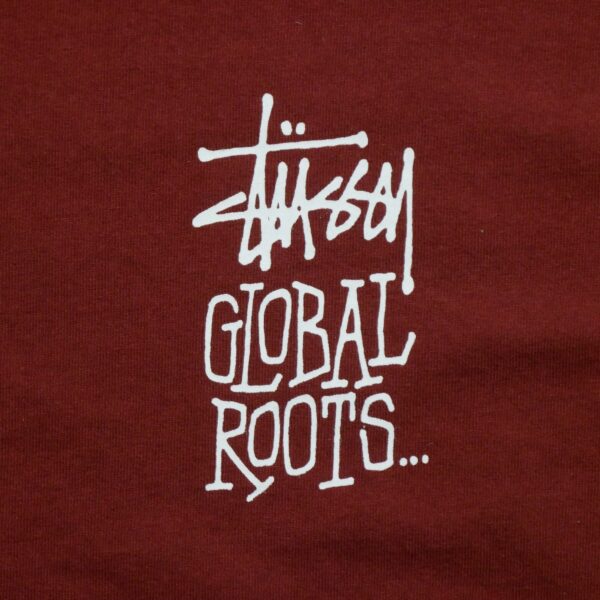 T shirt manches courtes homme marron Stussy Motif imprime Col Rond QWE3470