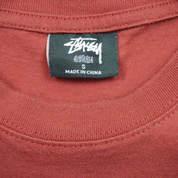 T shirt manches courtes homme marron Stussy Motif imprime Col Rond QWE3470