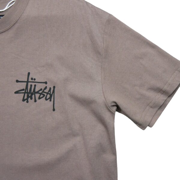 T shirt manches courtes homme marron Stussy Motif imprime Col Rond QWE3489